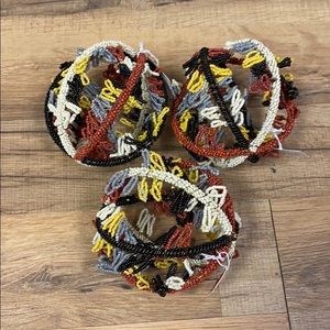 Pier 1 Set of 3 Beaded Decorative Orbs NWT